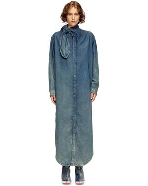 DIESEL Long Shirt Dress - Blue