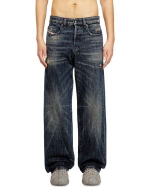 DIESEL Relaxed Jeans Low Waist 2001 D-Macro, Dark, Button Fly - Blue