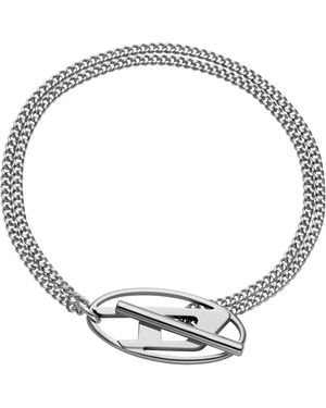 DIESEL Stainless Steel Chain Bracelet - White