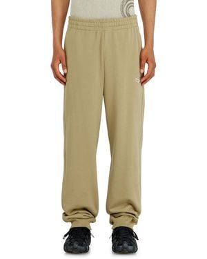 DIESEL Cotton Trousers With Metallic Oval D - Natural