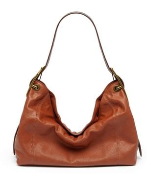 DIESEL D-Line-Bolso De Piel Brillante - Marrón