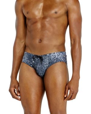 DIESEL Animal-Print Swimsuit - Blue