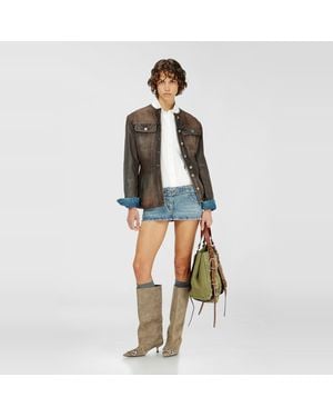 DIESEL Mini-Hemdkleid Mit Trompe-L'Ail-Details - Mehrfarbig