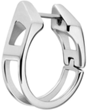 DIESEL Stainless Steel Hoop Earring - Metallic