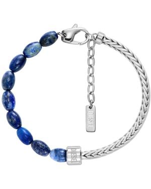 DIESEL Armband Mit Lapislazuli-Perlen - Blau