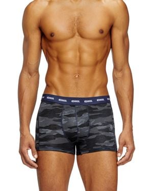 DIESEL 3-Pack Of Boxer Briefs Plain And Camo - Blue