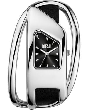 DIESEL Wrap-D Schwarze Lederuhr