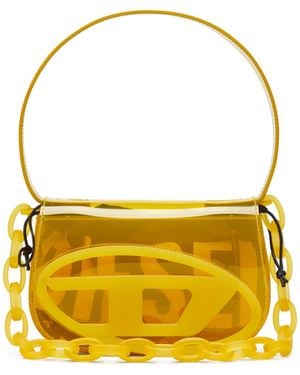 DIESEL 1Dr-Bolso De Hombro Icónico En Tpu Transparente - Amarillo