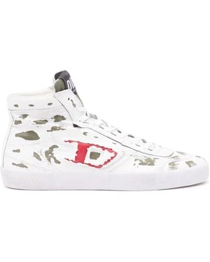 DIESEL S-leroji Mid-high-top Trainers With Rips - White