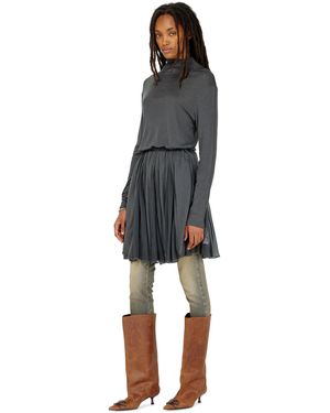 DIESEL Rollkragen-Minikleid Aus Jersey Und Chiffon - Mehrfarbig