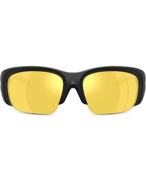 DIESEL Wrap-Around Shape Sunglasses - Yellow