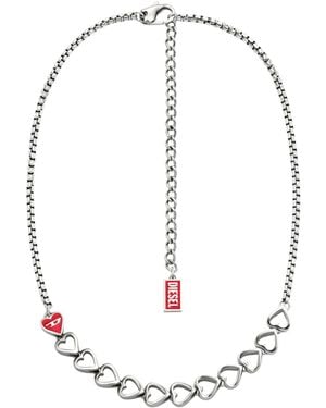 DIESEL Collar De Cadena De Acero Inoxidable - Azul