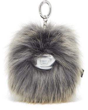 DIESEL Charm Peloso Con Pendente - Grigio