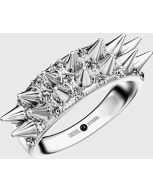 DIESEL Stainless Steel Band Ring - Multicolour