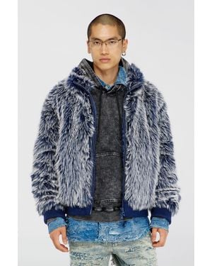 DIESEL Shaggy Winter Jacket - Blue
