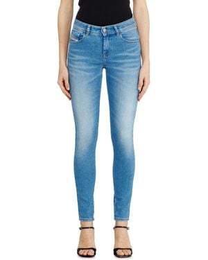 DIESEL Skinny Jeans Regular Waist 2017 Slandy, Light, Zip Fly - Blue