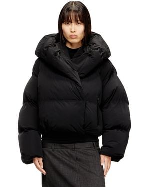 DIESEL Wrap Puffer Jacket - Black