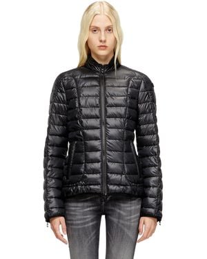 DIESEL Puffer Jacket With Biker Details - Black