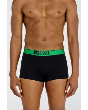 DIESEL Three-Pack Boxer Briefs With Metallic Waistband - Blue