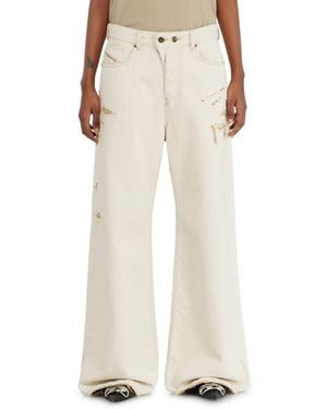 DIESEL Relaxed Jeans Low Waist 1996 D-Sire, Colored, Button Fly - White