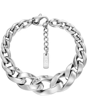 DIESEL Kettenarmband Aus Edelstahl - Blau