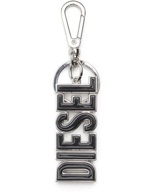 DIESEL Metal And Resin Keyring - White