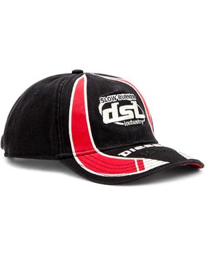 DIESEL Casquette de baseball avec empiècements brodés - Rouge