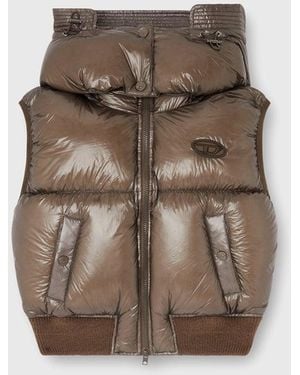 DIESEL Down Vest - Brown