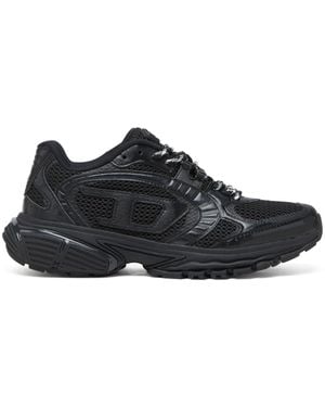 DIESEL S-Pro-V-Dense-Monochrome Mesh Trainers With Oval D Logo - Black