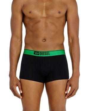 DIESEL Three-Pack Boxer Briefs With Metallic Waistband - Blue