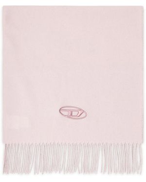 DIESEL Schal Aus Wollmischung Mit Fransenabschlüssen - Pink