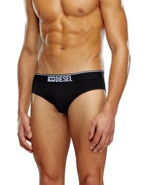 DIESEL Three-Pack Of Plain Logo Briefs - Blue