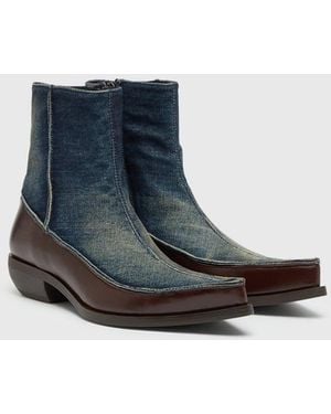 DIESEL D-Frido-Western Ankle Boots - Blue