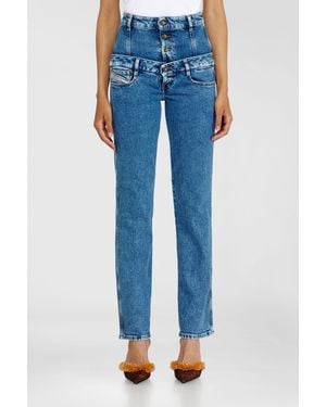 DIESEL Slim Jeans High Waist D-Fynora, Medium, Zip Fly - Blue