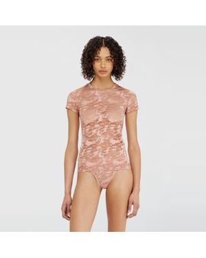 DIESEL Camo Lace T-Shirt - Pink