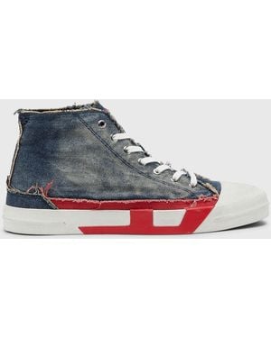 DIESEL D-Verse-High-Top Sneakers - White