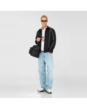 DIESEL Sweat Fabric Track Jacket With Contrast Piping - Blue