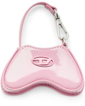 DIESEL Glossy Bag Charm With Mirror - Pink
