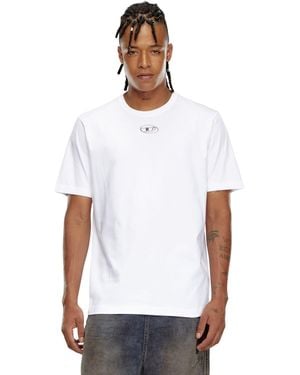 DIESEL T-shirt con logo stampato a iniezione - Bianco