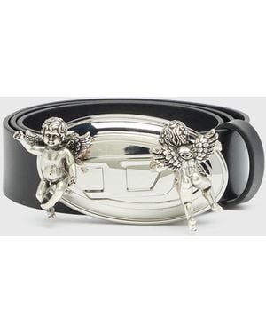 DIESEL 3,5 Cm Ledergürtel Mit Oval D Schnalle Und Cherub - Mehrfarbig
