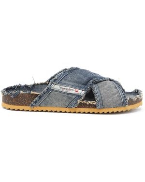 DIESEL D-Woodstock-Crossover Slides - Blue