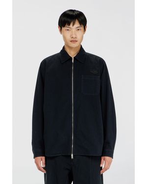 DIESEL Ripstop Shirt With Zip Closure - Blue