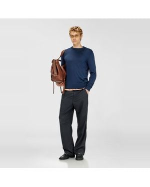 DIESEL Strickware Aus Baumwolle Mit Tonalem Logo - Blau