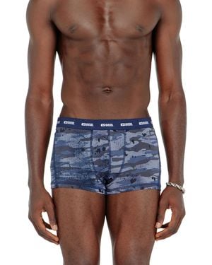 DIESEL Paquete De Tres Bóxers Lisos Y De Camuflaje - Azul