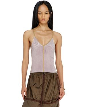 DIESEL Top De Canalé Con Bandas En Contraste - Multicolor