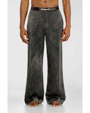 DIESEL Viscose Trousers With A Fluid Fit - Black