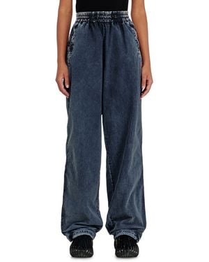 DIESEL Acid-Wash Track Trousers - Blue