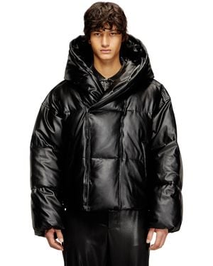 DIESEL Hooded Puffer Jacket - Black
