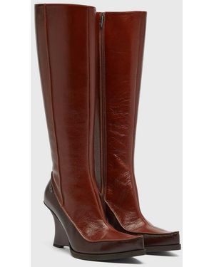 DIESEL D-Lucette-Knee-High Boots - Brown