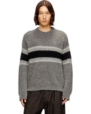 DIESEL Striped Jumper - Grey